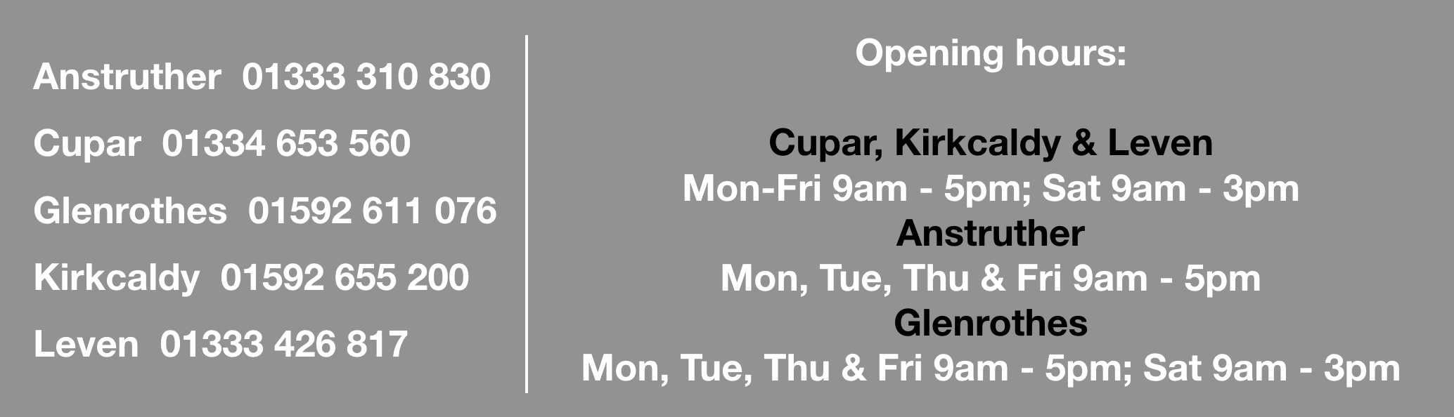 Normal Opening Hours